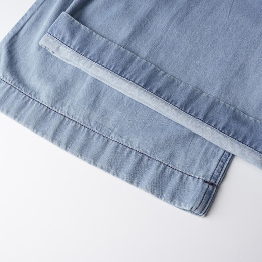 ROMI STUDIO “惬意而行” 100%粗支棉石洗磨白直筒牛仔裤 24SSN793 商品图4