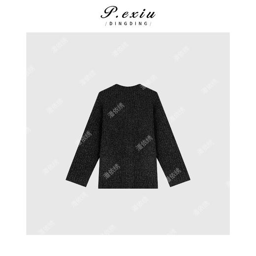A008潘依绣丁丁宠粉PanYiXiu/潘依绣羊-毛肌理颗粒感慵懒随性针织开衫 L2510 商品图2