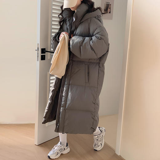 西遇长款立领加厚棉服女冬季新款袖口收缩设计加绒保暖外套SS141428 商品图2