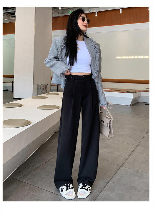 冬天的第一条神裤 🔺【纸片人穿搭 毛呢西装裤】怕冷星人闭眼入 显高显瘦显腿长 商品图2