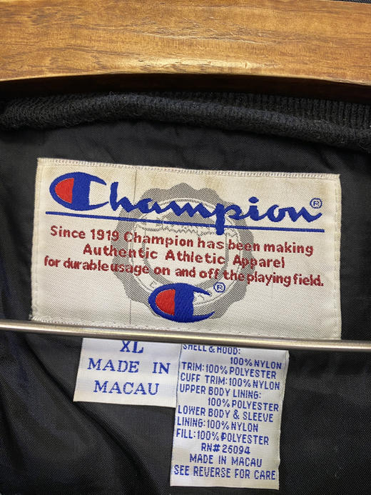 90年代 Vintage Champion 冠军 澳门制 棉服 夹棉外套_CTJK(XL) 商品图3