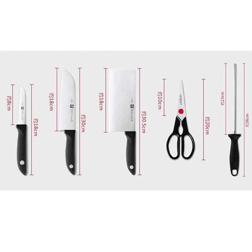 双立人  TWIN Point S福到半面插刀架七件套带砧板 商品图1