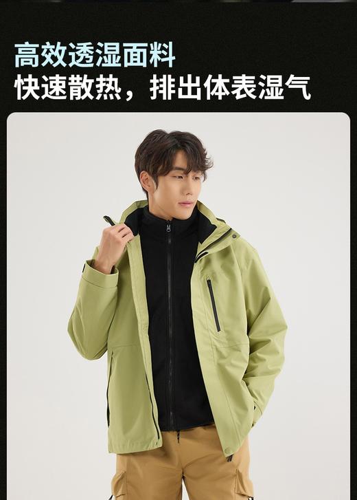 【明星同款】三合一冲锋衣男女抓绒内胆防风防水户外进藏登山服 商品图4