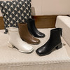 【成人鞋服|成人粗跟短靴合集】内里软糯舒适,透气性高,不易臭脚捂脚，耐磨软橡胶做底，搭配特制防滑纹路，上脚稳稳的，逛街走路不易累脚，舒适厚底个性感十足，出行搭配无压力 商品缩略图4