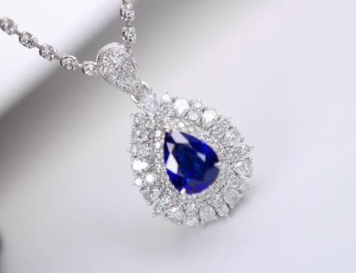 1.3ct刻面蓝宝石吊坠 商品图0