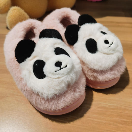 【特价29元】儿童熊猫卡通棉拖秋冬保暖男童棉鞋女童拖鞋【WG24537】 商品图3