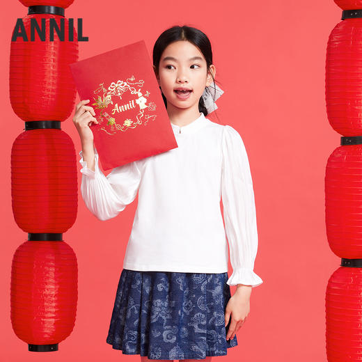 女童长袖上衣春季新款安奈儿童装实体店同款AG511565 商品图2