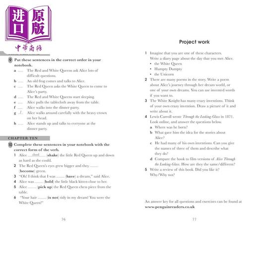 预售 【中商原版】企鹅阅读分级指导3级 爱丽丝镜中奇遇 Penguin Readers Level 3 Alice Through the Looking Glass 英文原版进口 商品图3