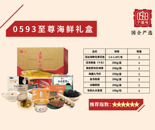 0593【国企严选，山海食材】至尊海鲜礼盒 商品图0