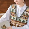 苏苏姐家松鼠提花背心手工DIY手编棒针羊毛毛线团上衣自制材料包 商品缩略图3