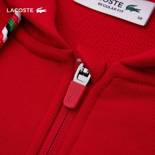 Lacoste福蛇新春系列女装新款时尚拉链连帽卫衣SF5442-98 商品图8