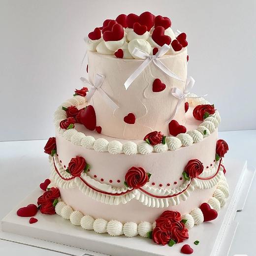 【满满爱意】创意爱心蛋糕 商品图0