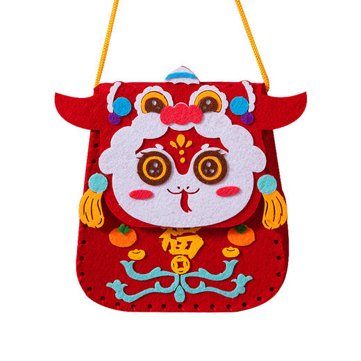 【亲子互动，趣味手作~DIY手工制作蛇年挎包】元旦手工diy材料包 新年福袋挂件 蛇年装饰挂饰 儿童小礼品 春节礼物-QQ 商品图4