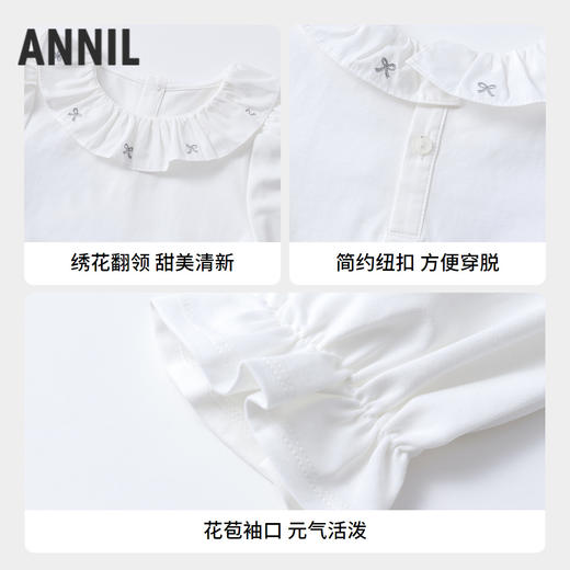 女童翻领长袖T恤春季新款安奈儿童装实体店同款XG511545 商品图2
