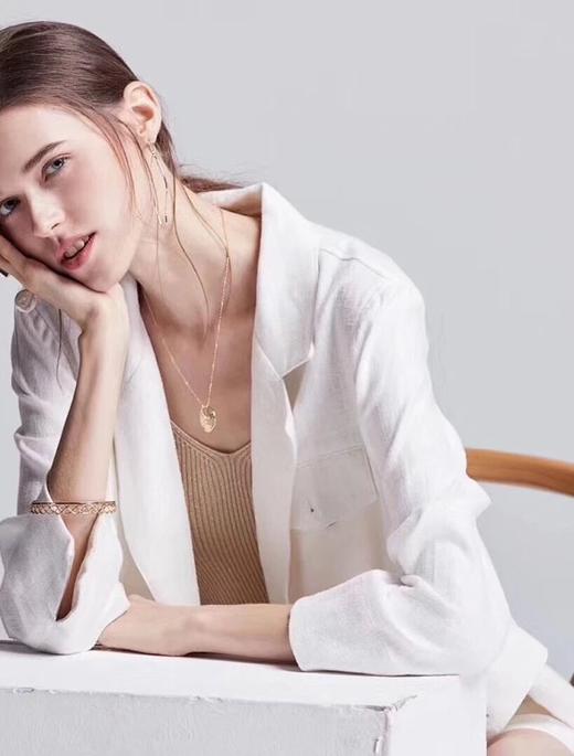 LHWINDSOR 鸢尾花盘项链复古锁骨链吊坠 商品图4