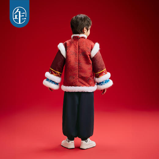 年衣童装儿童唐装外套冬款男女童中式国风年服宝宝过年衣服拜年服抱富汉服外套 商品图3