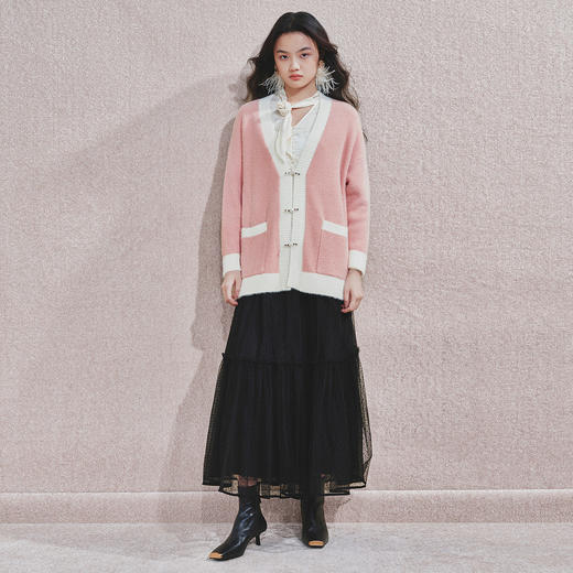 法式复古浪漫感半裙2024秋冬网纱塔裙女 商品图2