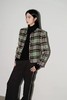 ANSUABEL 绿棕色格纹圆领小香风外套 17721 商品缩略图4