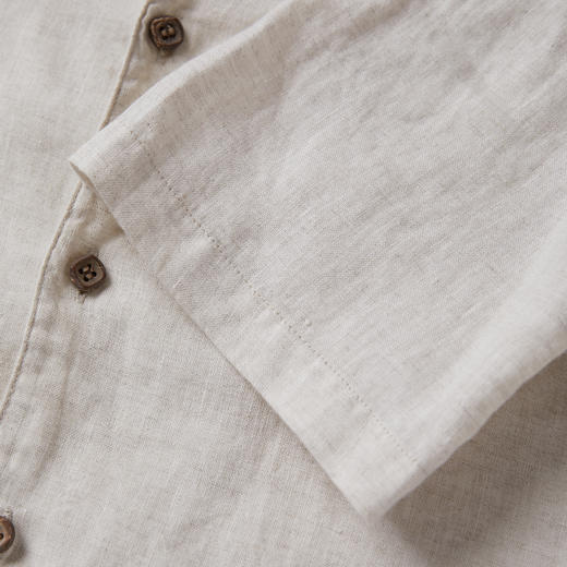 ROMI STUDIO“游弋自然”120G100%雨露麻砂洗洗水肌理衬衣24SST1056 商品图4