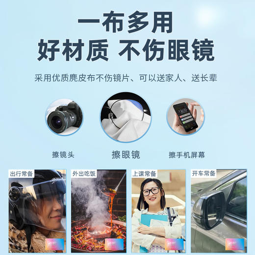 【清华大学天津高端装备研究院研发】材慧防雾眼镜擦布 24小时长效防雾 商品图2