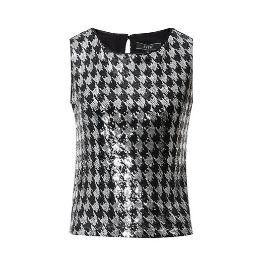 EITIE爱特爱夏季新款套头修身无袖小上衣女7713415 商品图5