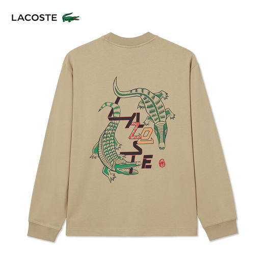 Lacoste福蛇新春系列情侣款新款潮流印花圆领长袖T恤TH5562-98 商品图6
