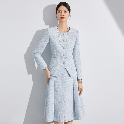 编织花呢收腰小香风套装微胖高级感短外套 商品图4