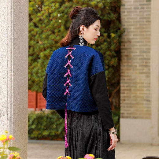 【绒质外套】 绥年民族风拼撞外套 | 现货加急发  商品图3