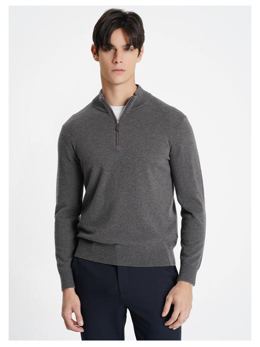 callisto深灰色山羊绒长袖毛衣 商品图2