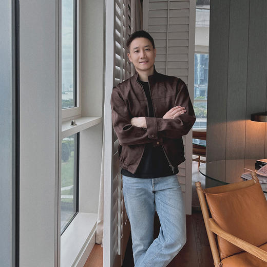 【顺丰包邮】12409 洛诗琳秋冬新款中古绒面立领夹克男士外套1021 商品图2