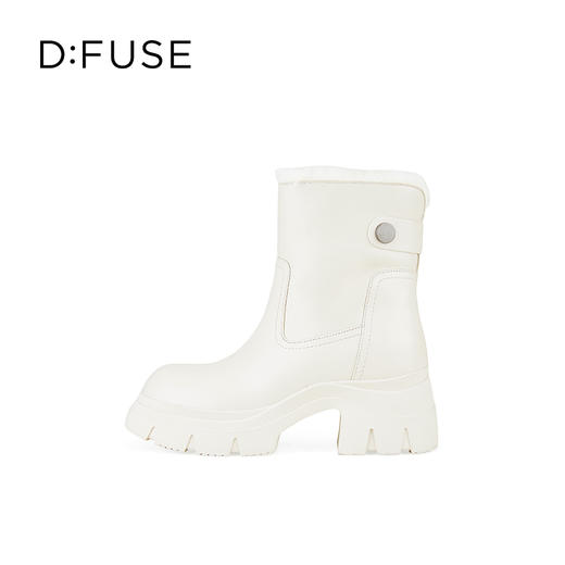 Dfuse迪芙斯冬季新款时尚皮毛一体舒适短靴厚底雪地靴防滑靴DF4411A710 商品图1