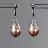 现代粉色巴洛克珍珠耳环 商品缩略图1