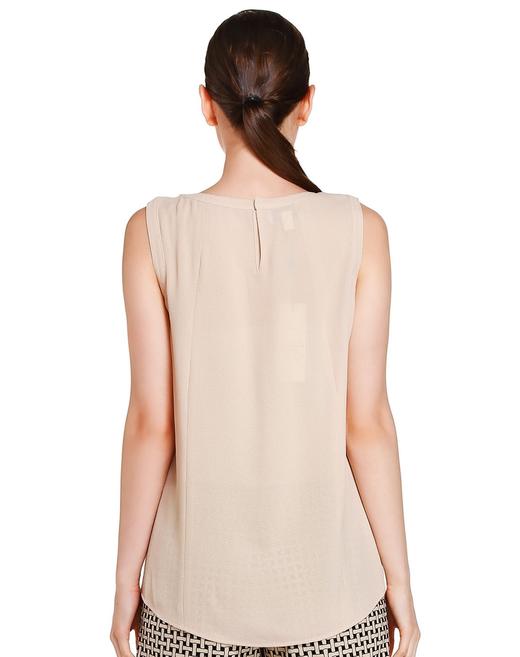 4894415330526 JOAN&DAVID 杏色简约大方无袖上衣 商品图1