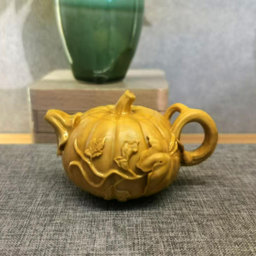 招财南瓜把把壶°黄杨木 商品图0