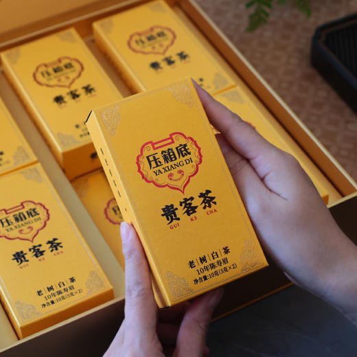 压箱底贵客茶 老树白茶 10年陈寿眉 福鼎老白茶茶叶 礼盒装 120克/24泡 商品图3