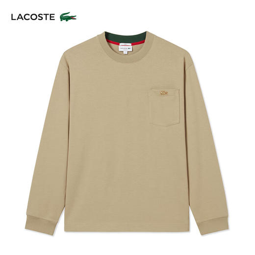 Lacoste福蛇新春系列情侣款新款潮流印花圆领长袖T恤TH5562-98 商品图5