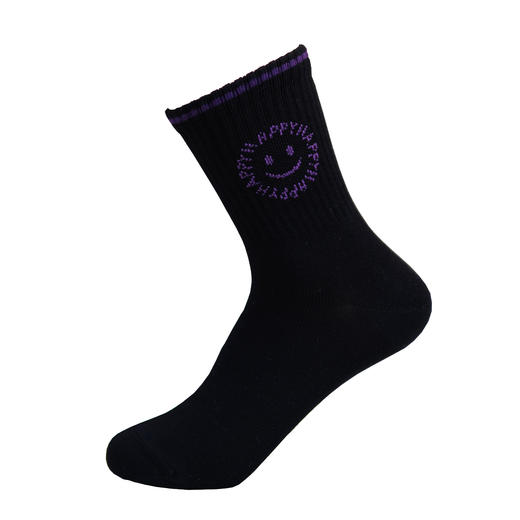 【2双装】【6双6折】大童笑脸时尚袜中长筒学生袜四季棉袜女士棉袜【2423102】 商品图4