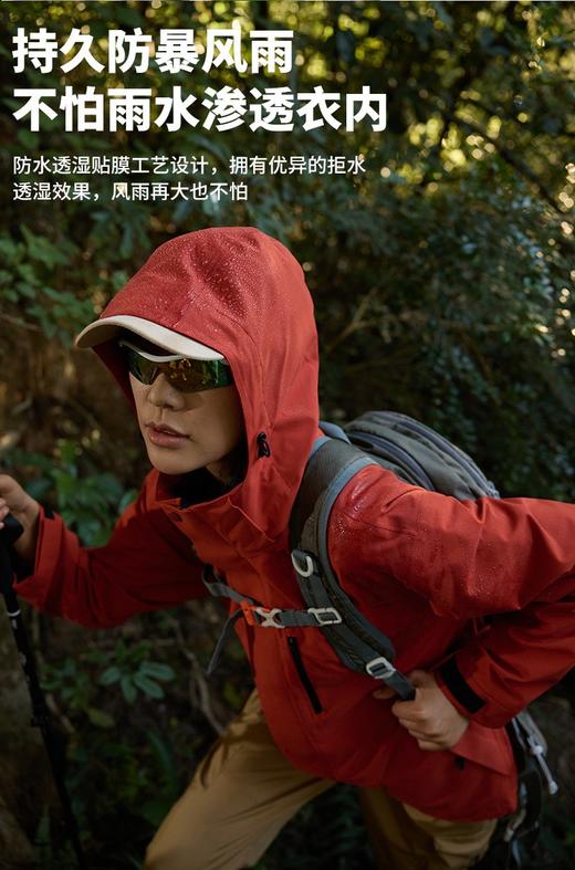 【明星同款】三合一冲锋衣男女抓绒内胆防风防水户外进藏登山服 商品图1