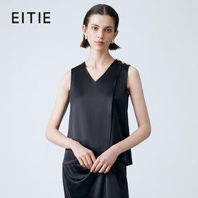 EITIE爱特爱夏季新款时尚气质舒适显瘦无袖小上衣7713410