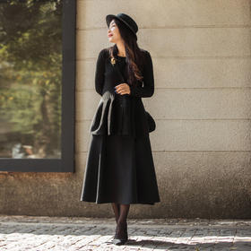 【林栖设计小店】罗纹肌理毛织外套荷叶边优雅气质修身2025春季新品长袖上衣女1951065