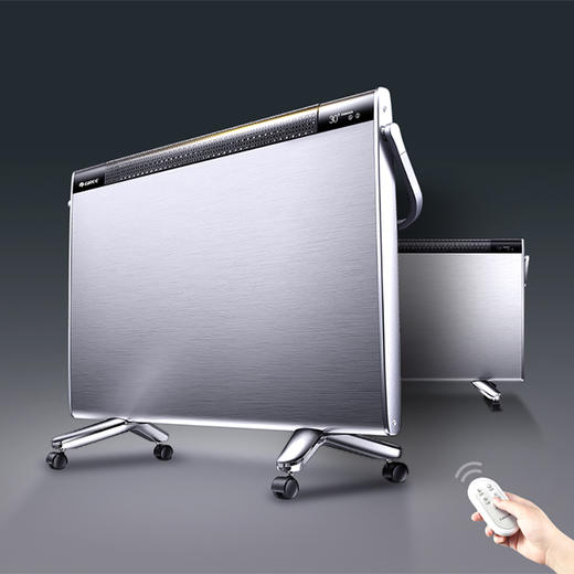 GREE格力 电暖器 NBDE-25B 快热炉 快速制热 IPX4防水 银+黑色 商品图2