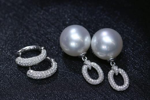 13mm-14mm澳白耳坠 商品图0