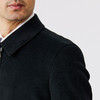 东黎 • 山羊绒男士秋冬简约黑色商务梭织翻领大衣 4897 商品缩略图3