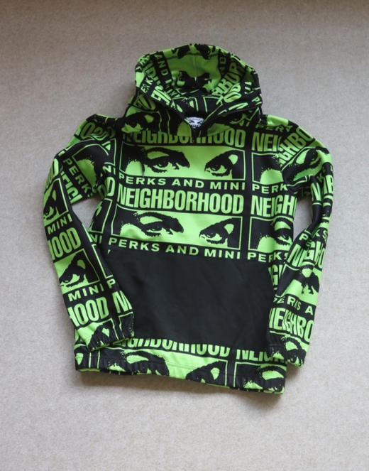 急茬儿的啊 速来抄底 哈！情侣段 NBHD 联名合作 涂鸦黑绿配 套头款 帽衫 商品图0