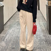 奢姿2024年冬季新款大码女装松紧腰直筒裤子胖妹妹系绳加绒休闲裤9944590304 商品缩略图4