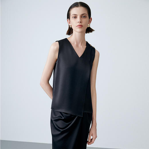 EITIE爱特爱夏季新款时尚气质舒适显瘦无袖小上衣7713410 商品图1