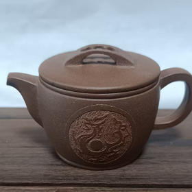 宜兴原矿紫砂 段泥 手工汉瓦壶