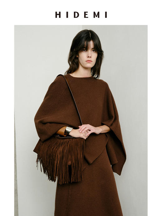 HIDEMI 节日系列进口羊麂皮长流苏设计感经典tote水桶包 商品图4