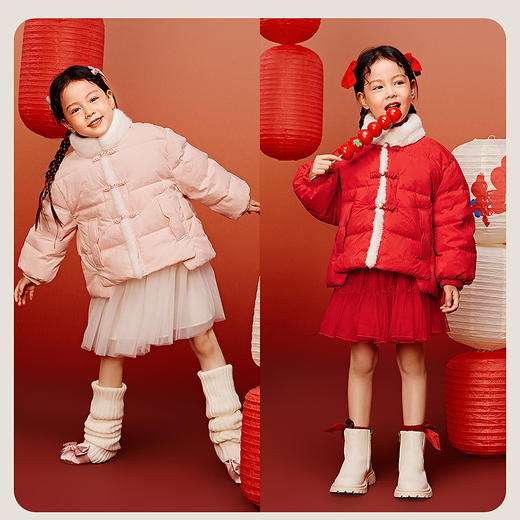 【新中式】迷你巴拉女童国风羽绒服冬新款宝宝拜年服羽绒外套 商品图2