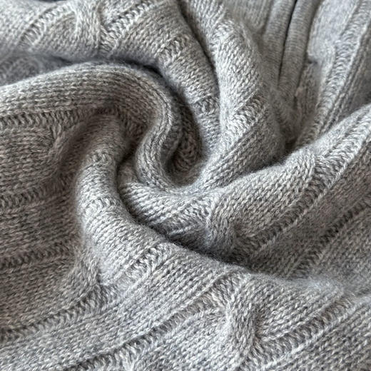 【现货】儿童半胸拉链套衫 100%山羊绒羊绒衣 浅灰色 商品图9